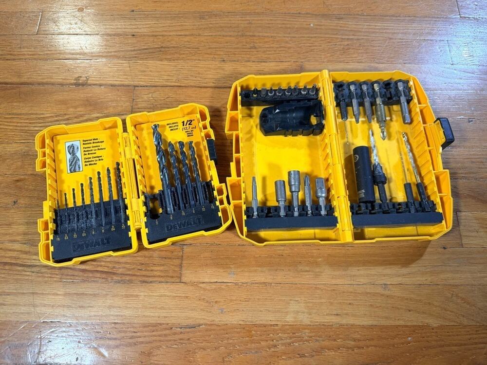 DeWALT Drill Bit and Driver Bit Set Bundle – 2 Cases